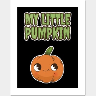 'My Little Pumpkin Pregnant Woman' Funny Pumpkin Fall Posters and Art